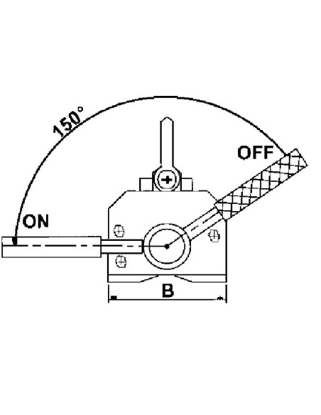 Sollevatore magnetico x sollevare lamiere piatti tondi 300 kg Fervi s0300