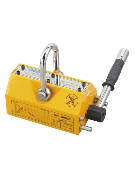 1 - Sollevatore magnetico x sollevare lamiere piatti tondi 600 kg Fervi s0600