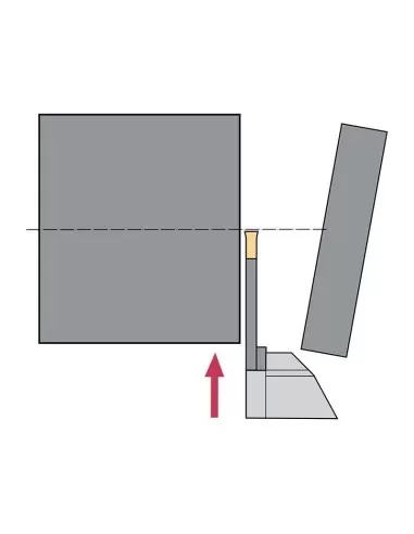 Utensile lama per taglio esterno x tornio metallo 26 - 2 mm Fervi sgih26/2