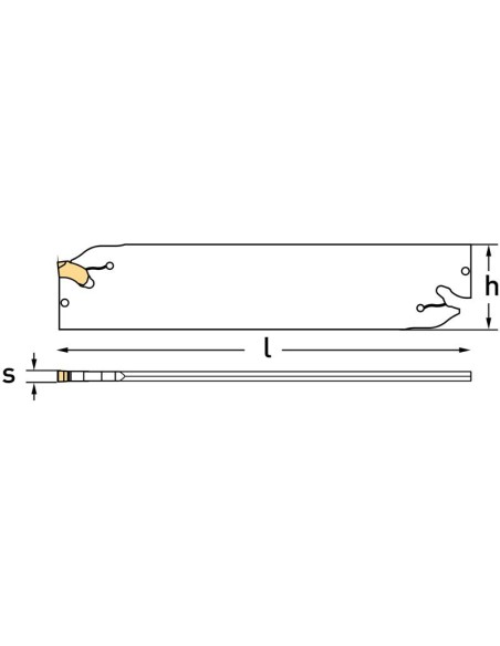 Utensile lama per taglio esterno x tornio metallo 26 - 3 mm Fervi sgih26/3