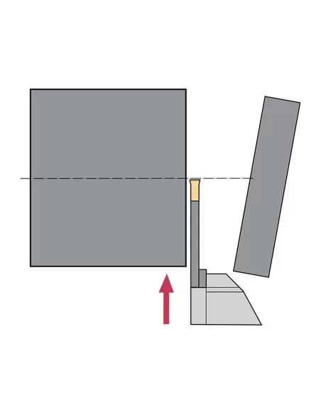 Utensile lama per taglio esterno x tornio metallo 32 - 4 mm Fervi sgih32/4