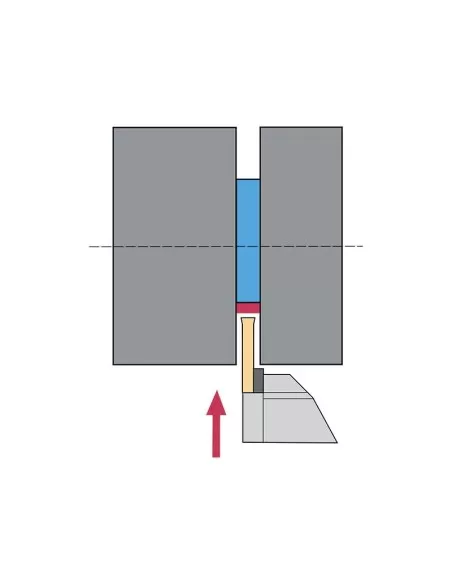 Utensile lama per taglio esterno x tornio metallo 32 - 5 mm Fervi sgih32/5