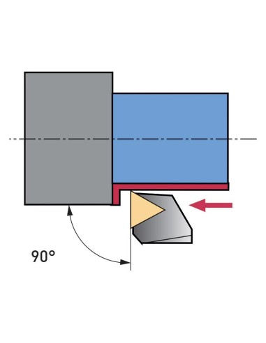 6 - Utensile x esterno 90? sinistro 25 x 25 mm x tornio metallo Fervi stgcl25