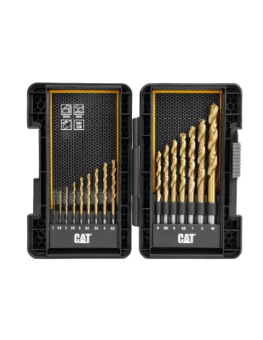 1 - Set 16 punte HSS per metallo per trapano Caterpillar da 1mm a 10mm DA02901