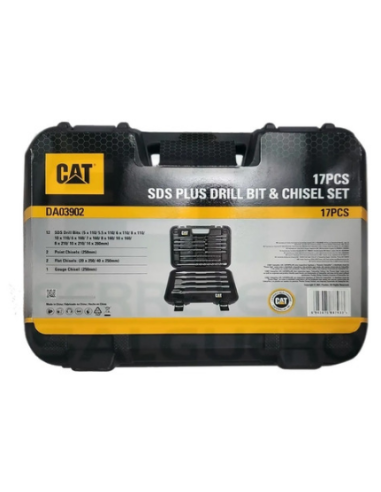 2 - Set 17 punte e scalpelli SDS Plus 17 pezzi in pratica valigetta Caterpillar DA03902