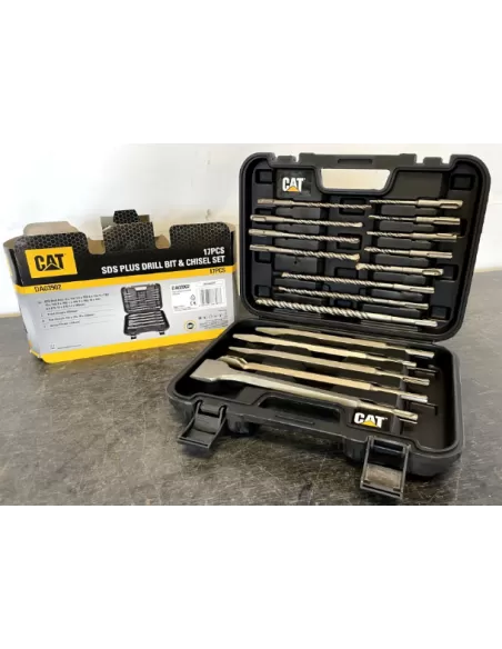 3 - Set 17 punte e scalpelli SDS Plus 17 pezzi in pratica valigetta Caterpillar DA03902 3 - Set 17 punte e scalpelli SDS Plus 17 pezzi in pratica valigetta Caterpillar DA03902