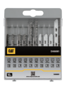 1 - Set 10 lame miste da legno e metallo per seghetto alternativo Caterpillar DA06903