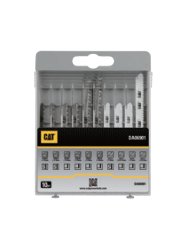1 - Set 10 lame miste da legno e metallo per seghetto alternativo Caterpillar DA06903