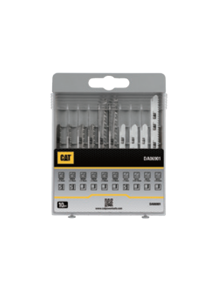 1 - Set 10 lame miste da legno e metallo per seghetto alternativo Caterpillar DA06903