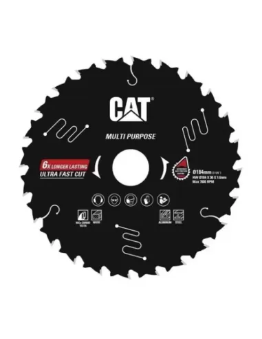 1 - Lama per sega circolare multiuso TCT 184mm denti 24 Caterpillar DA08201