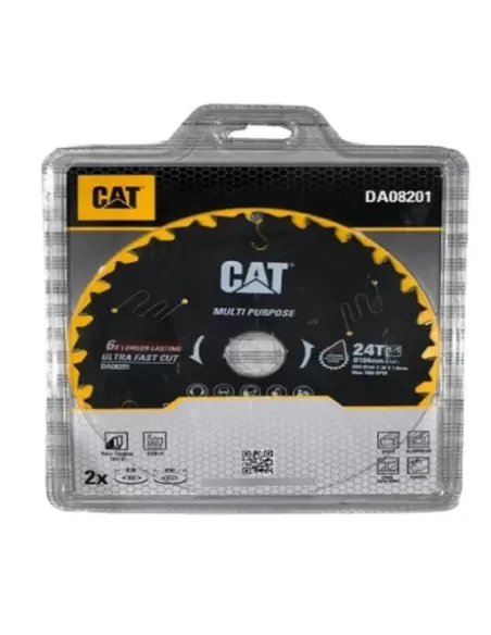 3 - Lama per sega circolare multiuso TCT 184mm denti 24 Caterpillar DA08201