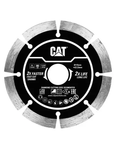 1 - Disco diamantato segmentato da 115mm per materiali edili CAT DA09001