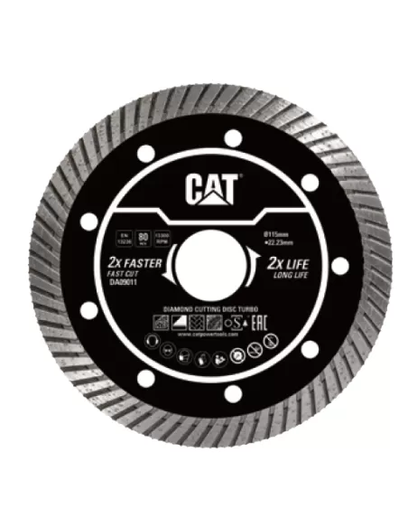 1 - Disco diamantato turbo universale 115mm per materiali edili Caterpillar DA09011