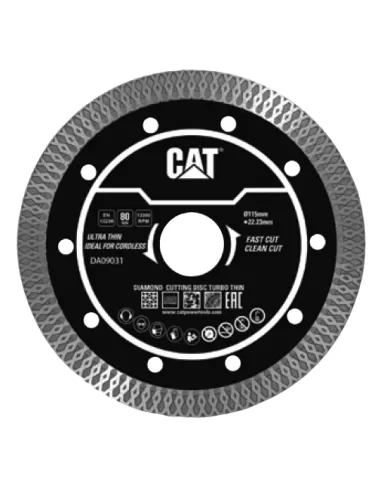 1 - Disco diamantato turbo 115mm per gres porcellanato e ceramica Caterpillar DA09031