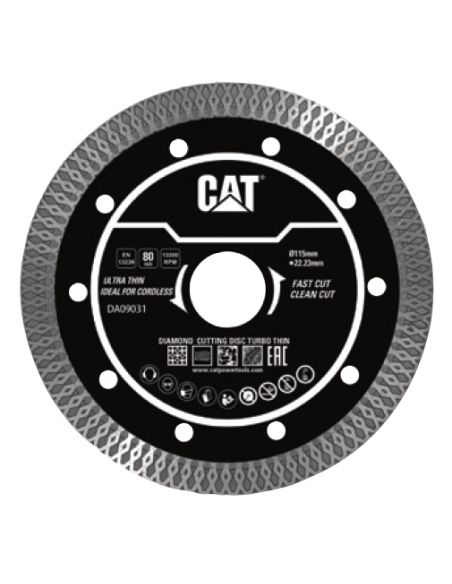 Disco diamantato turbo 115mm per gres porcellanato e ceramica Caterpillar DA09031