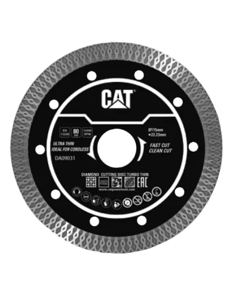 1 - Disco diamantato turbo 115mm per gres porcellanato e ceramica Caterpillar DA09031 1 - Disco diamantato turbo 115mm per gres porcellanato e ceramica Caterpillar DA09031