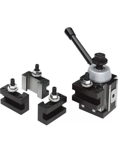Torretta a cambio rapido con 3 portautensili 25 mm per tornio Fervi t0ac
