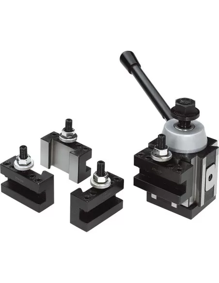 Torretta a cambio rapido con 3 portautensili 25 mm per tornio Fervi t0ac