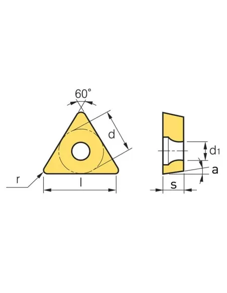 Inserto tornitura x tornio Fervi tcmt090204n