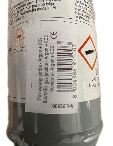 Bombola non ricaricabile Tecnoweld argon+co2 92500