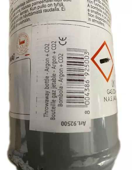 Bombola non ricaricabile Tecnoweld argon+co2 92500