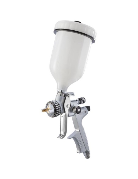 Pistola aerografo verniciatura ugello 1.3mm serbatoio sup. 600 ml Fervi th601a
