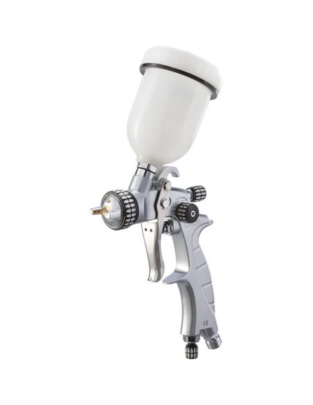 Pistola aerografo verniciatura ugello 1.0mm serbatoio sup. 100 ml Fervi th601a