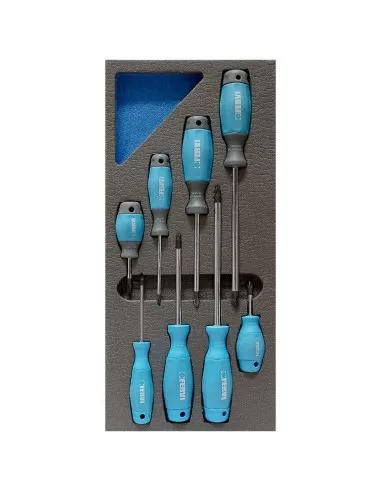 1 - Serie 16 giraviti a croce in termoformato morbido Fervi tm01/18