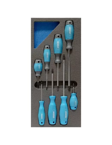 1 - Serie 16 giraviti a croce in termoformato morbido Fervi tm01/18 1 - Serie 16 giraviti a croce in termoformato morbido Fervi tm01/18