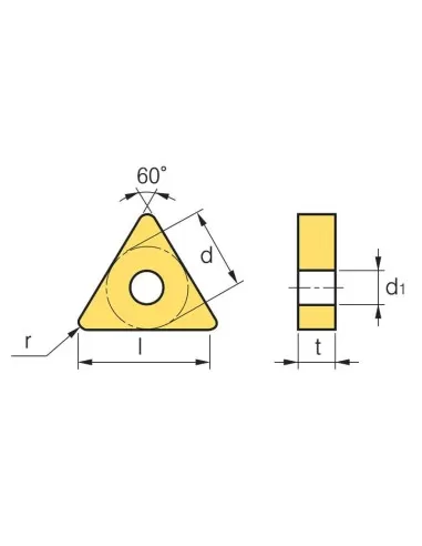 Inserto tornitura x tornio Fervi tnmg160404n