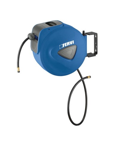 Avvolgitubo autorientrante tubo aria compressa 15mt Fervi 0378/1510