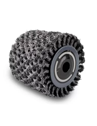 1 - Rullo abrasivo in filo di acciaio 100 x 125 per satinatrice Scheppach mrs1300