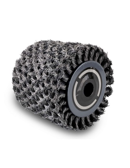 1 - Rullo abrasivo in filo di acciaio 100 x 125 per satinatrice Scheppach mrs1300