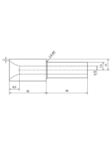 Ugello in carburo di boro per sabbiatrici e pallinatrici Fervi u003