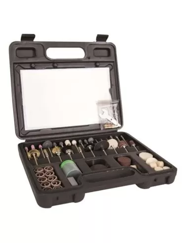 1 - Kit 100 accessori con valigetta Scheppach per smerigliatrici e utensili multiuso