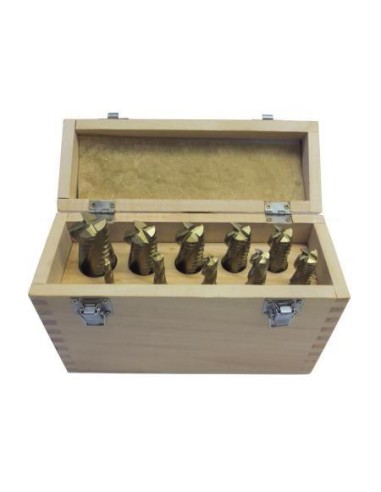 Set 10 frese frontali con 4 tagli per sgrassatura holzmann ffs10