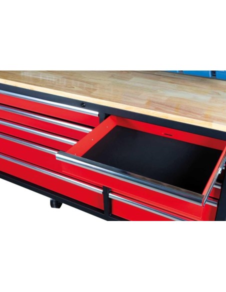 9 - Banco da lavoro con ruote 10 cassetti HOLZMANN wewa2130