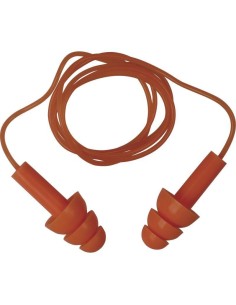 3 - Kit 10 paia tappi auricolari antirumore orecchie Deltaplus conicfit010 cordino