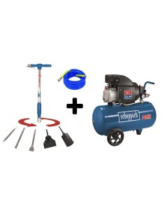 5 - Martello demolitore vanga aria Scheppach aero spade 5 in 1 + compressore 50 l