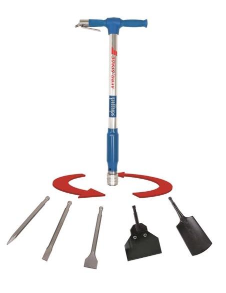 7 - Martello demolitore vanga aria Scheppach aero spade 5 in 1 + compressore 50 l
