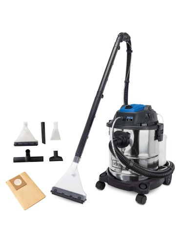 9 - Aspiratore lava moquette tessuti tappezzerie 1600w Scheppach sprayvac20