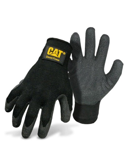 2 - Guanti da lavoro con palmo in lattica e logo diesel Caterpillar 017400