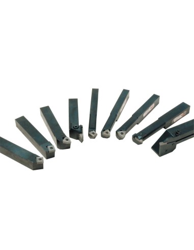 4 - Set di 9 pezzi utensili per tornio 12 mm holzmann 9tlg12