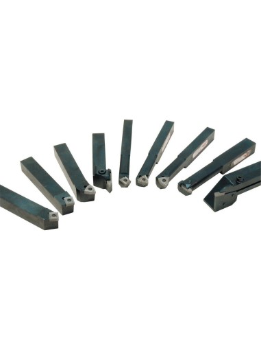 4 - Set di 9 pezzi utensili per tornio 12 mm holzmann 9tlg16