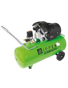 5 - Compressore d'aria 2 cilindri 100 lt 230 v Zipper zi-com100-2v5