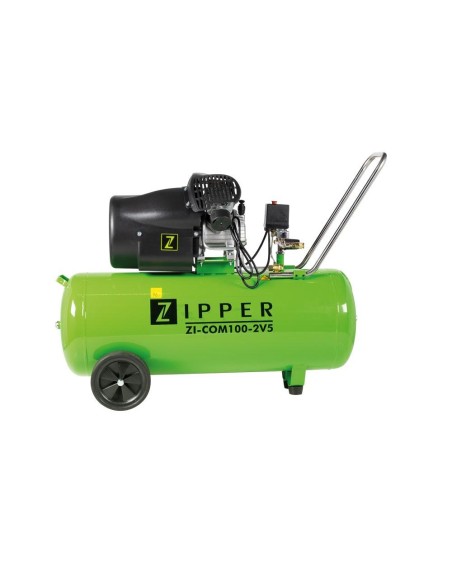 6 - Compressore d'aria 2 cilindri 100 lt 230 v Zipper zi-com100-2v5