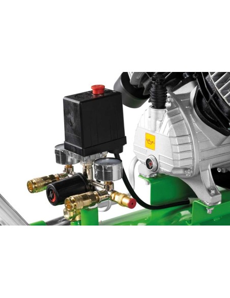 7 - Compressore d'aria 2 cilindri 100 lt 230 v Zipper zi-com100-2v5