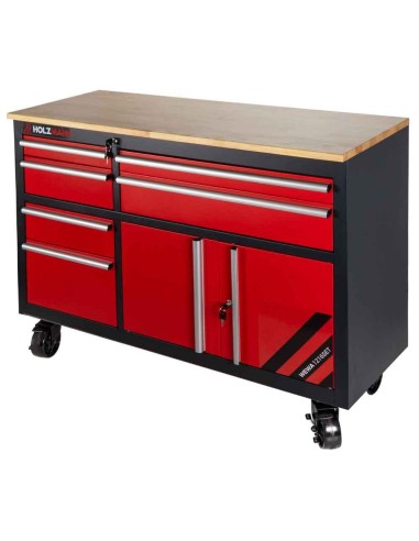 8 - Banco da lavoro con ruote 6 cassetti HOLZMANN wewa1216set