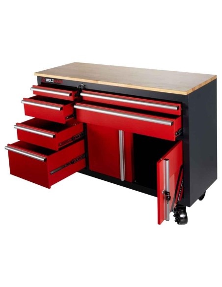 9 - Banco da lavoro con ruote 6 cassetti HOLZMANN wewa1216set