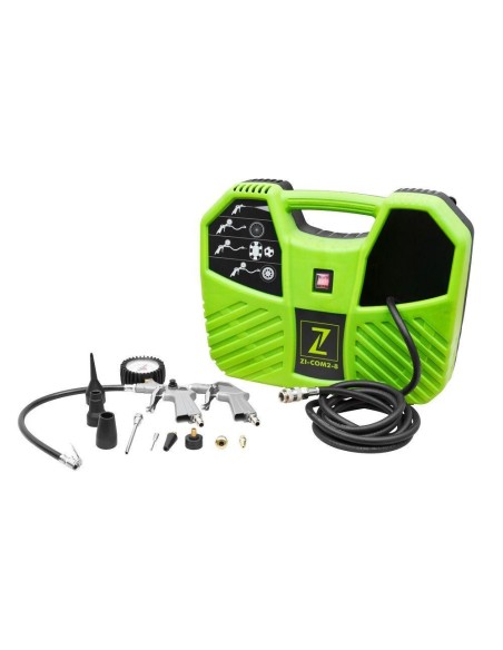 2 - Compressore d'aria a valigetta portatile senza olio 230v Zipper zi-com2-8